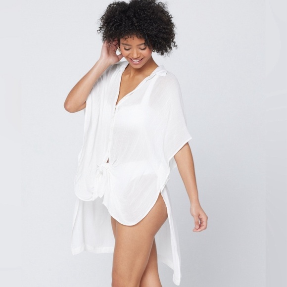 L*Space White Gauzy Anita Cover Up size XS/S - Picture 1 of 6